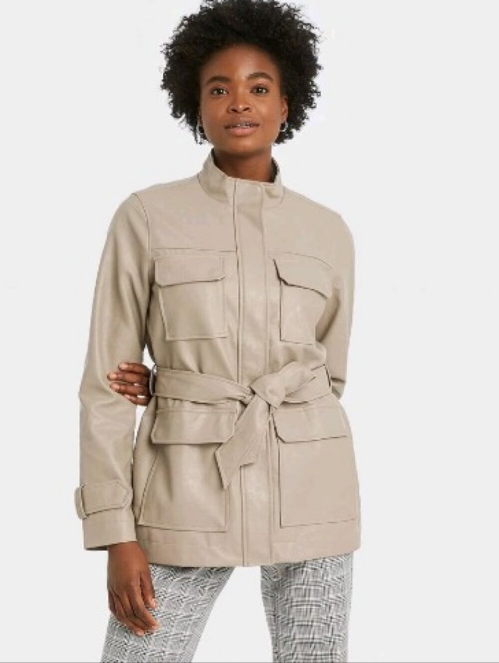A New Day Anorak Jacket faux Leather Sz XXL